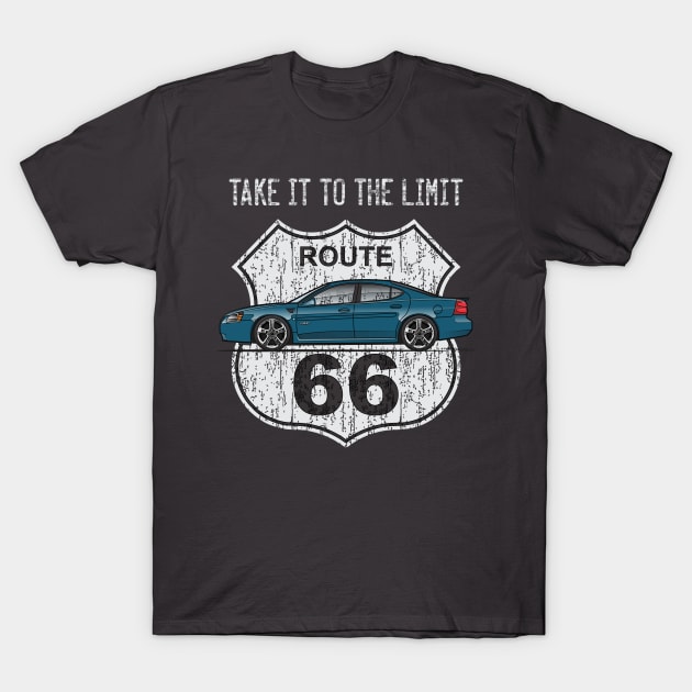 Route 66 Blue 2 T-Shirt by JRCustoms44